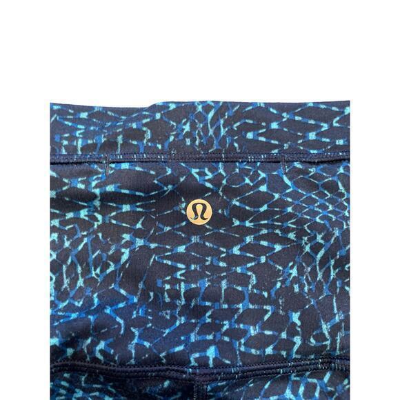 Lululemon Pure Practice Pant Leggings Samba Snake Kayak Blue Hero Blue 4 - Picture 11 of 17